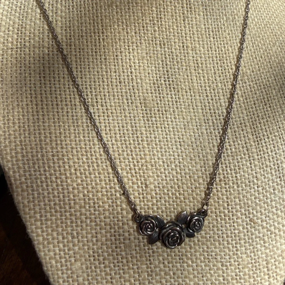 James Avery Sterling Silver Rose Necklace - Picture 4 of 6